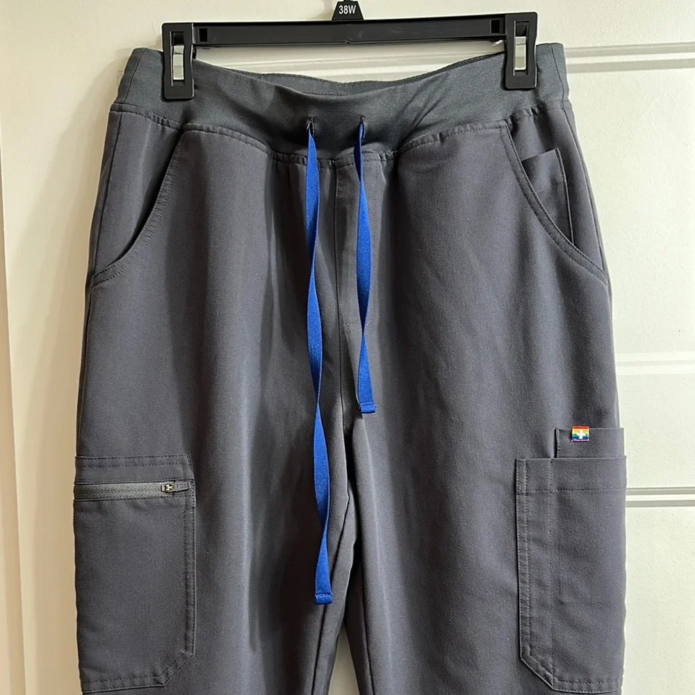 FIGS Charcoal Pride Zamola Tall Jogger Scrub Pants - Picture 2 of 5